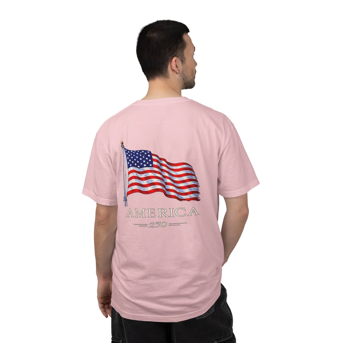 America 250 Flag T-Shirt — Patriotic USA Graphic Tee