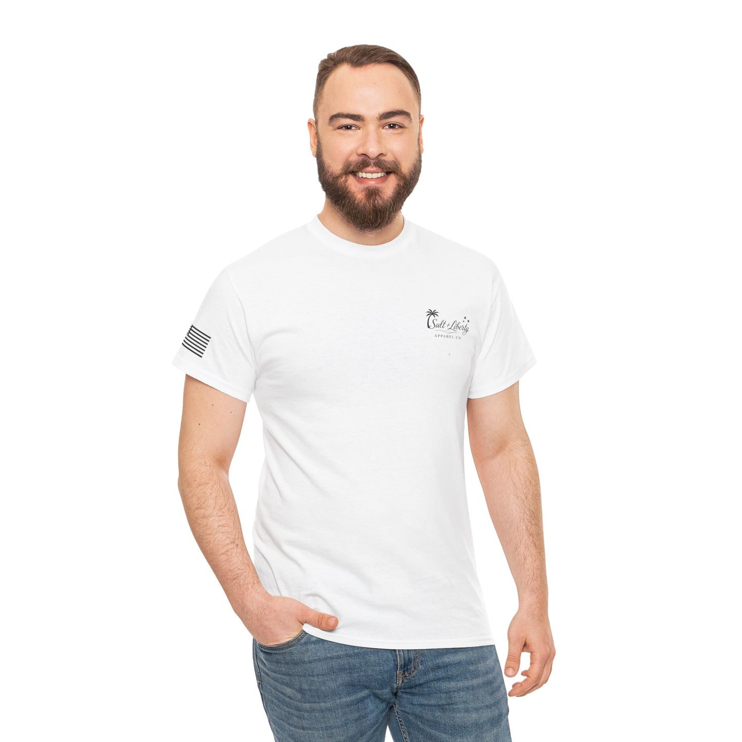 Salt & Liberty Vintage American Flag Beach T‑Shirt