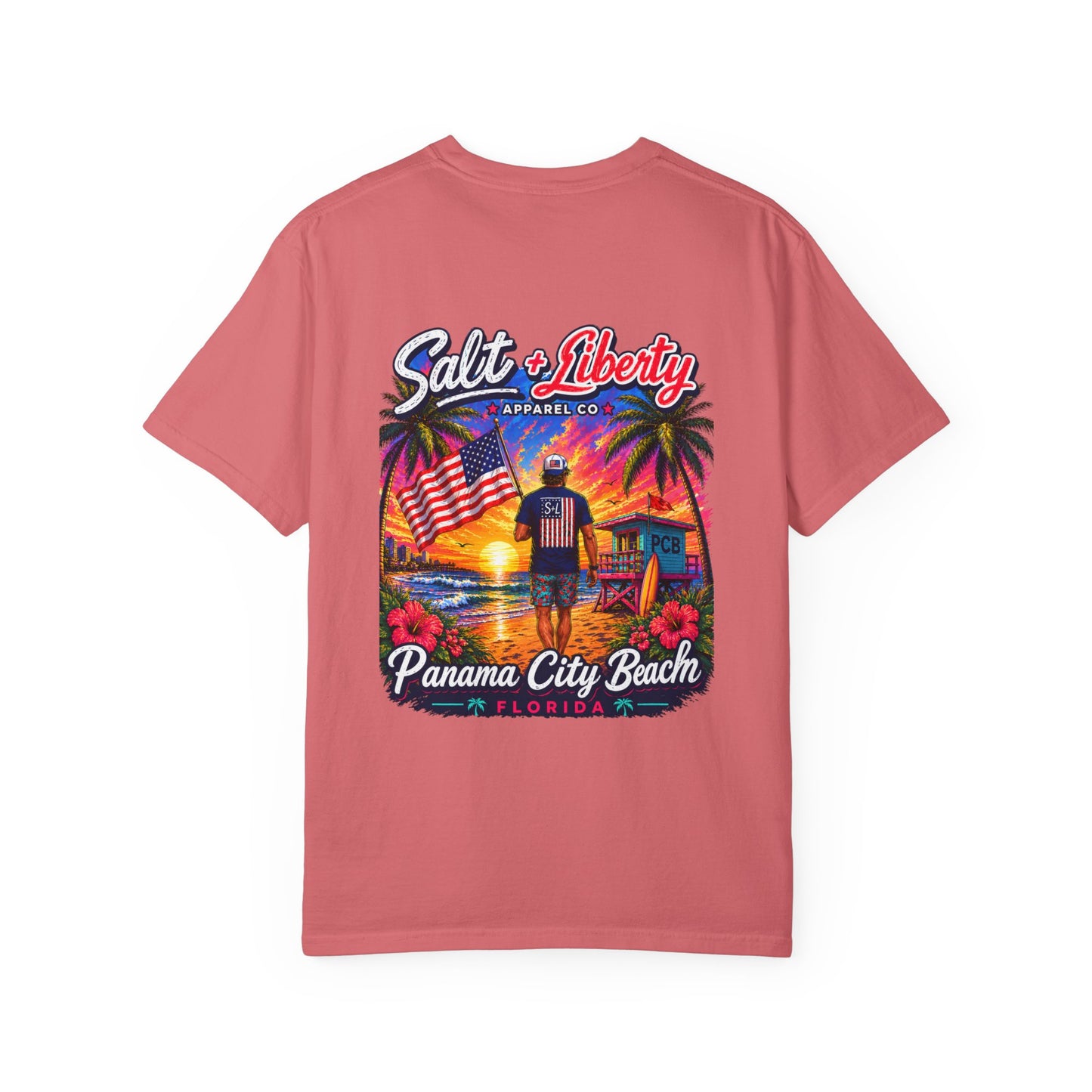 Panama City Beach Graphic T‑Shirt — 'Salt & Liberty' Sunset Beach Vacation Tee