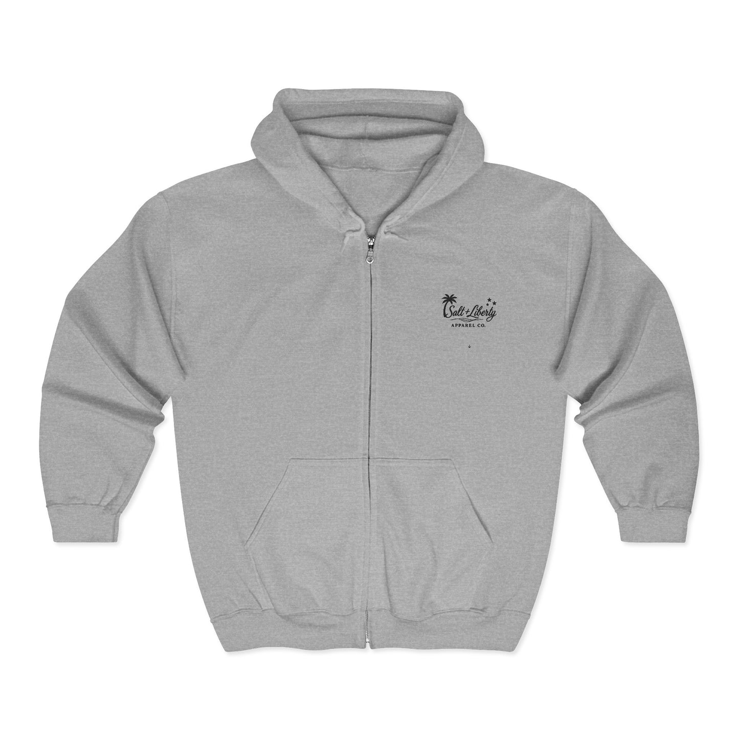 Salt & Liberty Marlin Zip Hoodie - Patriotic Fishing Sweatshirt