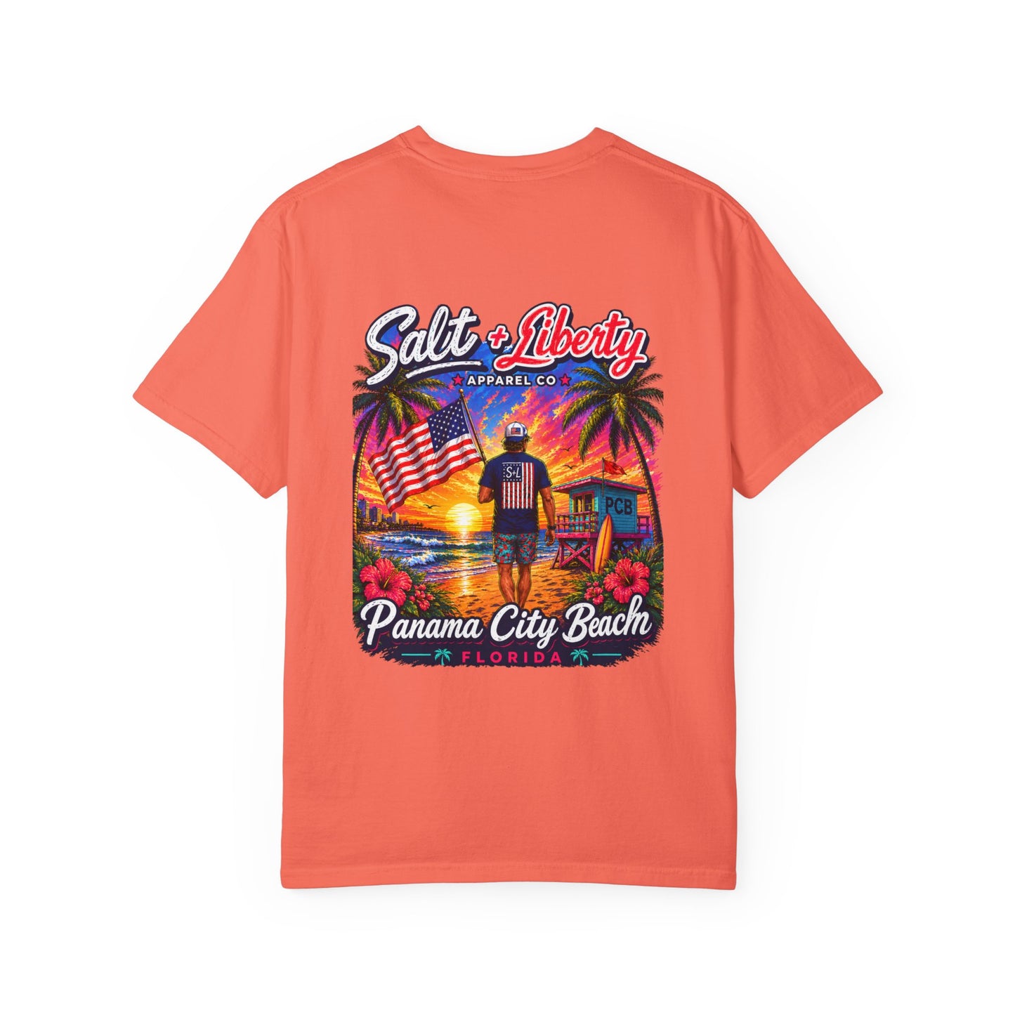 Panama City Beach Graphic T‑Shirt — 'Salt & Liberty' Sunset Beach Vacation Tee