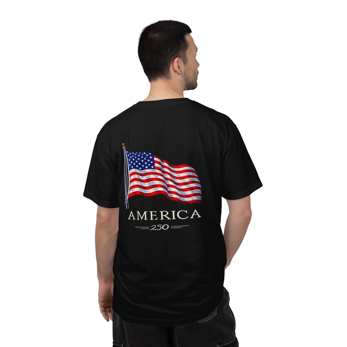 America 250 Flag T-Shirt — Patriotic USA Graphic Tee
