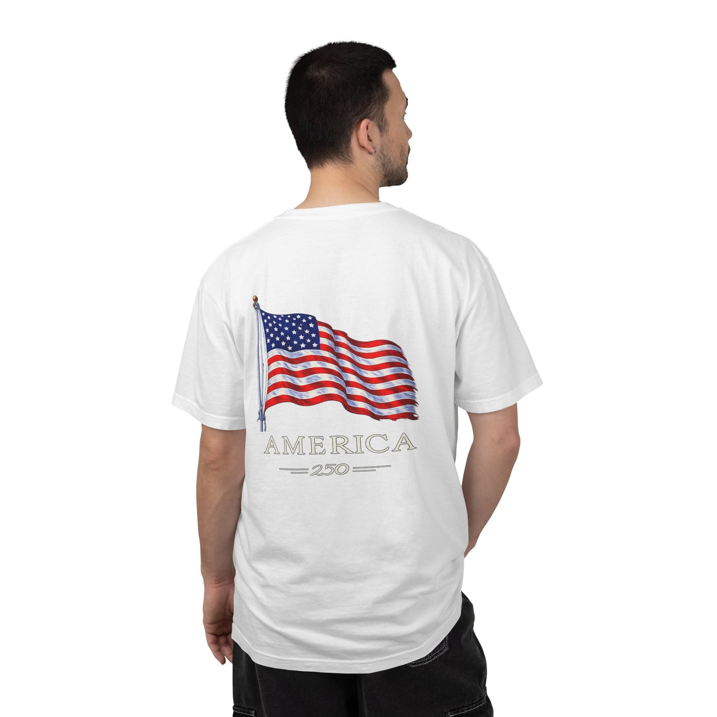 America 250 Flag T-Shirt — Patriotic USA Graphic Tee