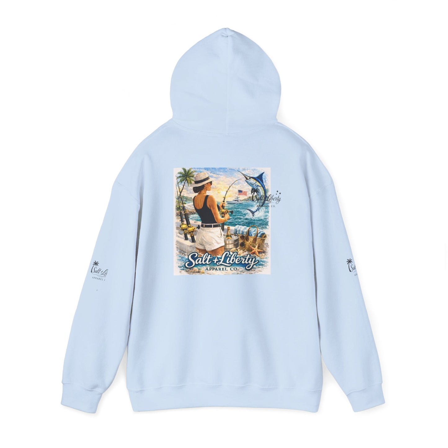 Unisex Hooded Sweatshirt with Coastal Vibe - Perfect for Beach Lovers, Casual Wear, Warm Gifts, Summer Getaways, Weekend Relaxation