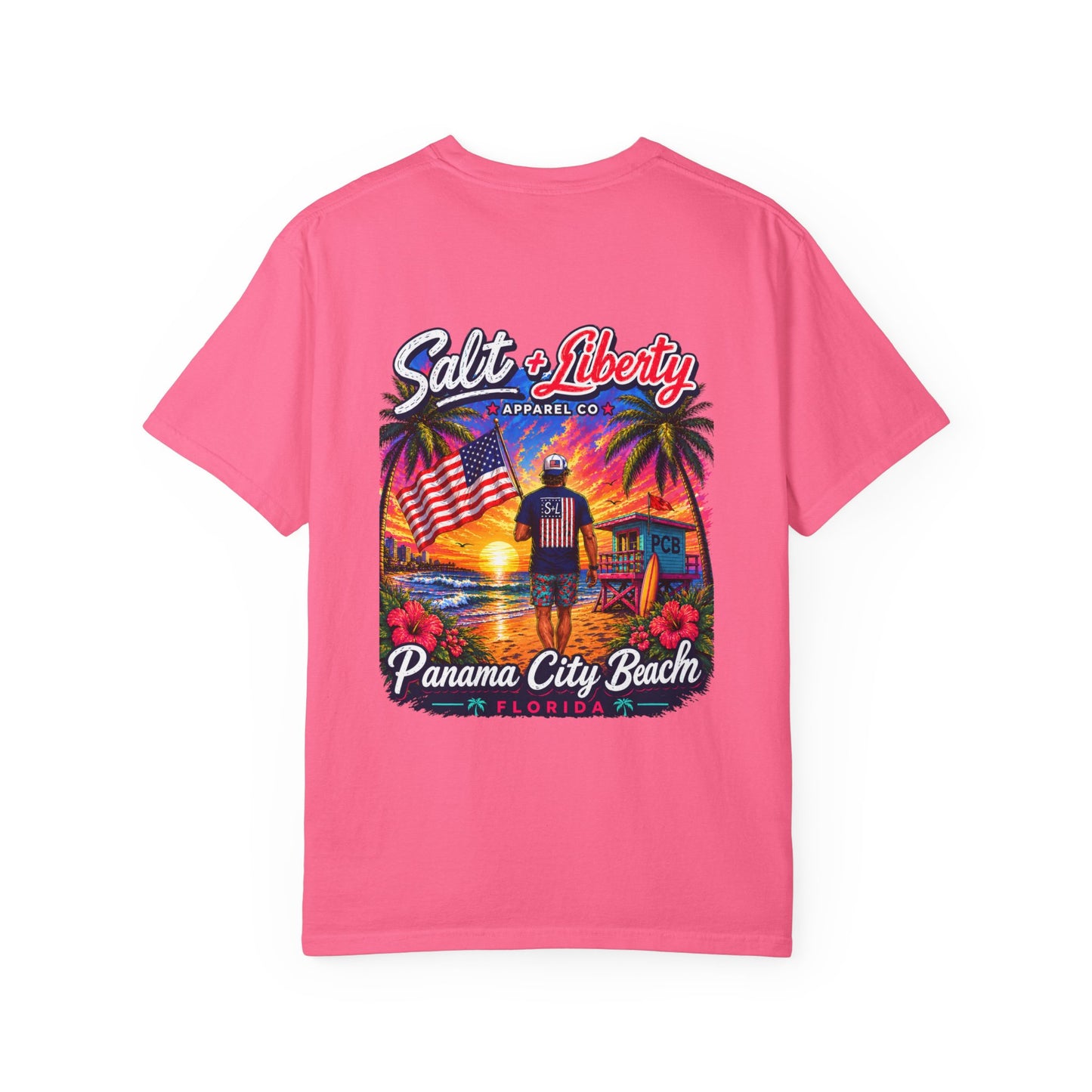 Panama City Beach Graphic T‑Shirt — 'Salt & Liberty' Sunset Beach Vacation Tee