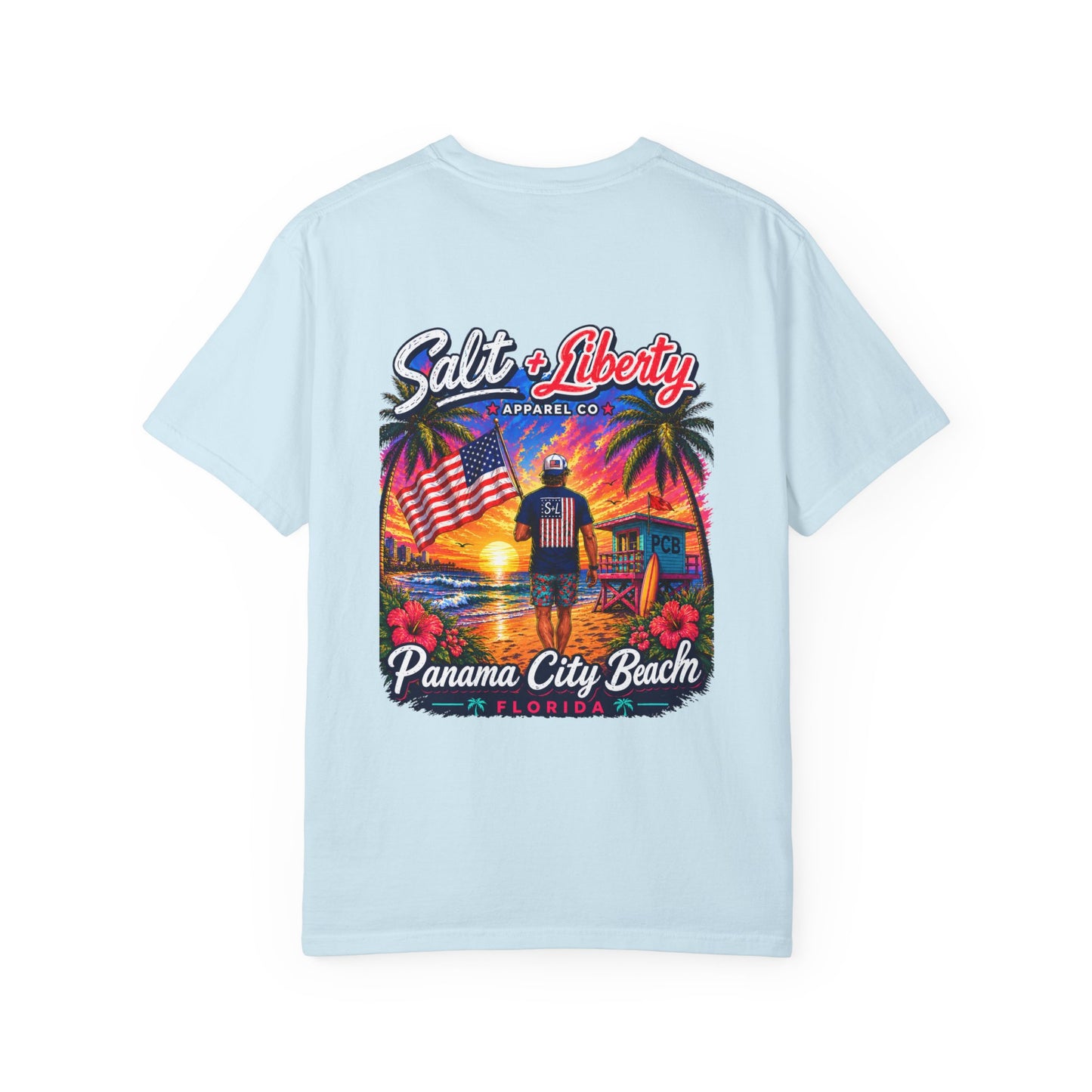 Panama City Beach Graphic T‑Shirt — 'Salt & Liberty' Sunset Beach Vacation Tee
