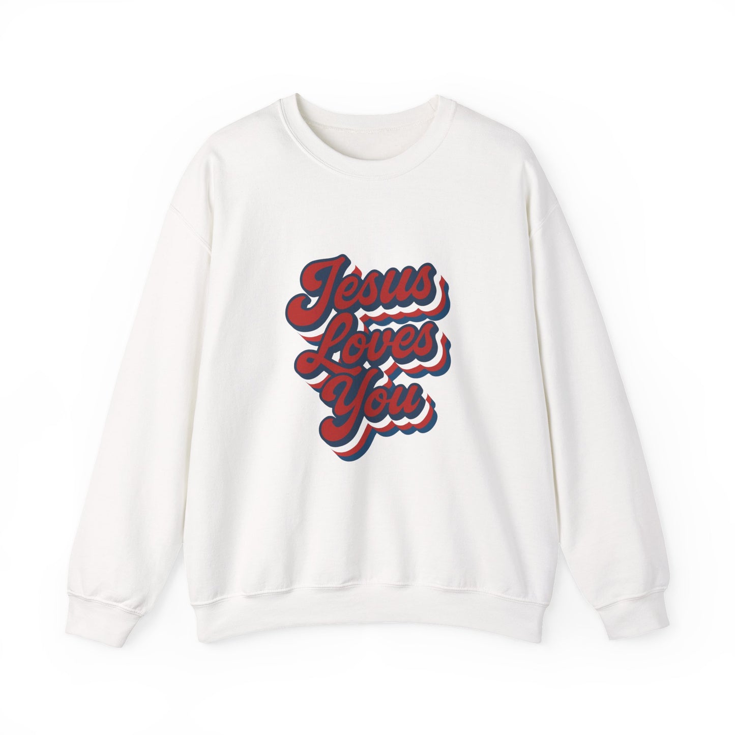 Jesus Loves You Crewneck Sweatshirt, Unisex Sweatshirt, Faith Apparel, Gift for Him or Her, Christian Outfit