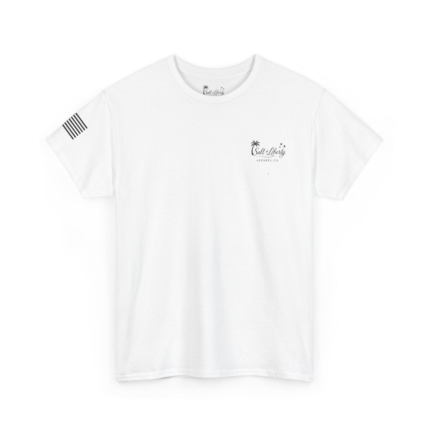 Salt & Liberty T-Shirt — Marlin, American Flag & Cross Graphic Tee