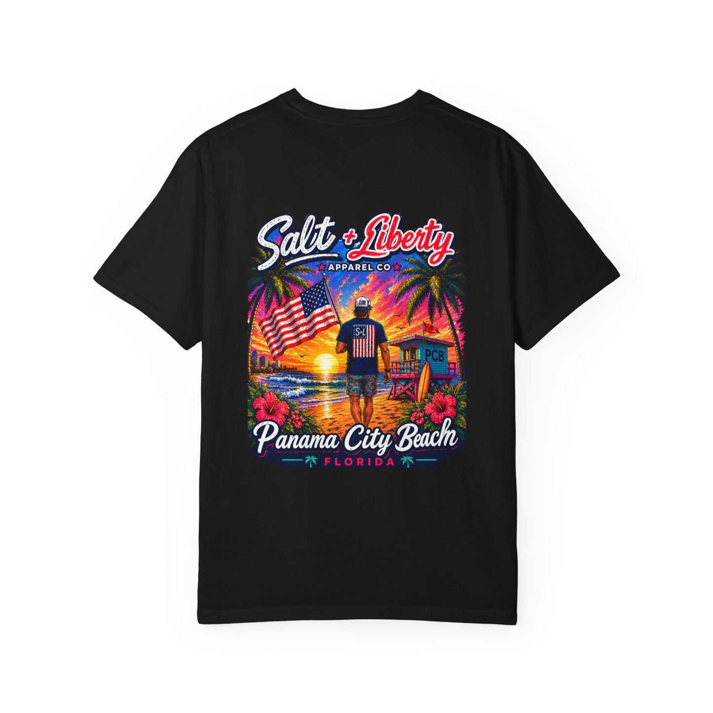 Panama City Beach Graphic T‑Shirt — 'Salt & Liberty' Sunset Beach Vacation Tee