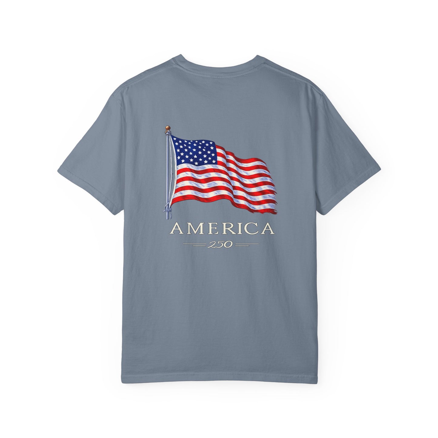 America 250 Flag T-Shirt — Patriotic USA Graphic Tee
