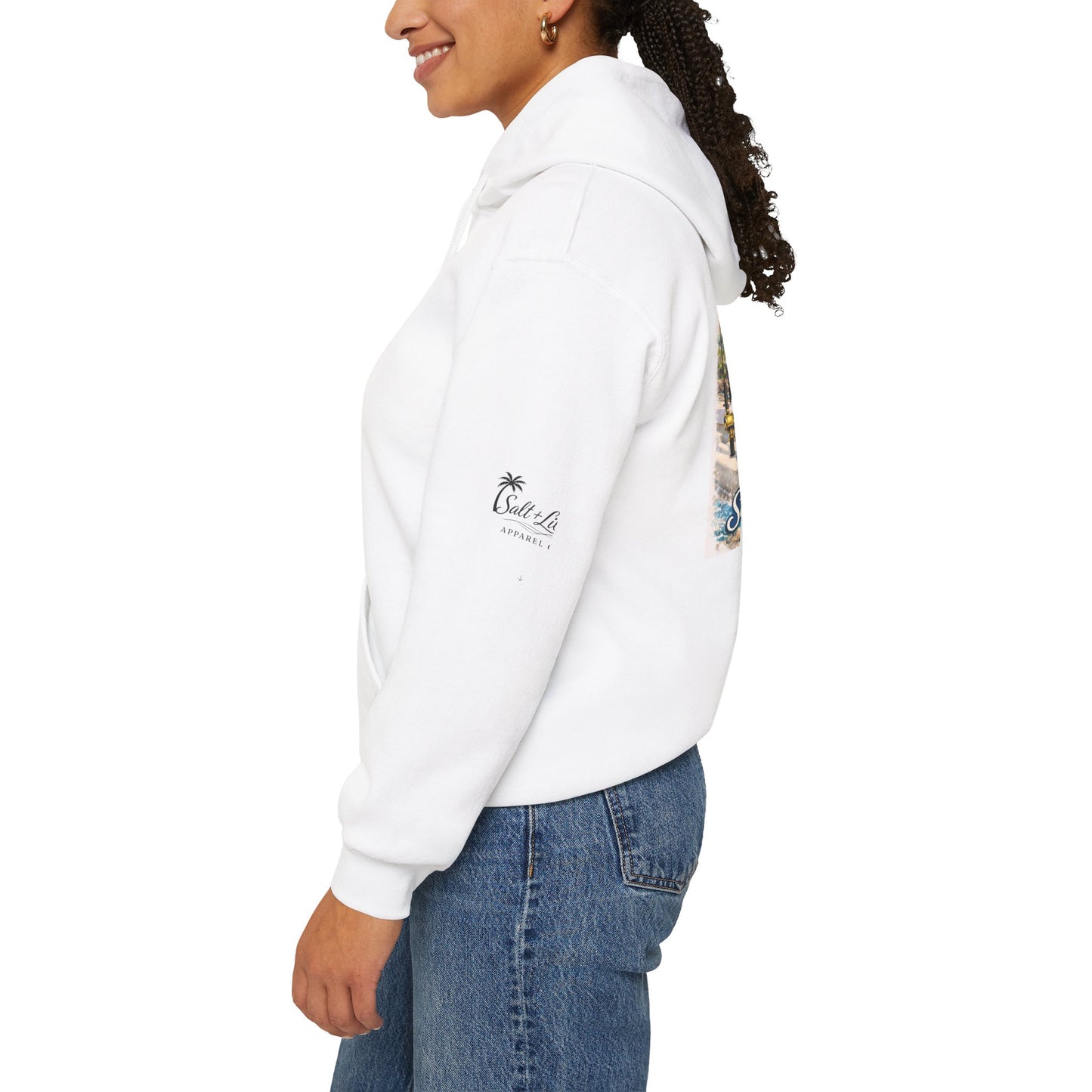 Unisex Hooded Sweatshirt with Coastal Vibe - Perfect for Beach Lovers, Casual Wear, Warm Gifts, Summer Getaways, Weekend Relaxation