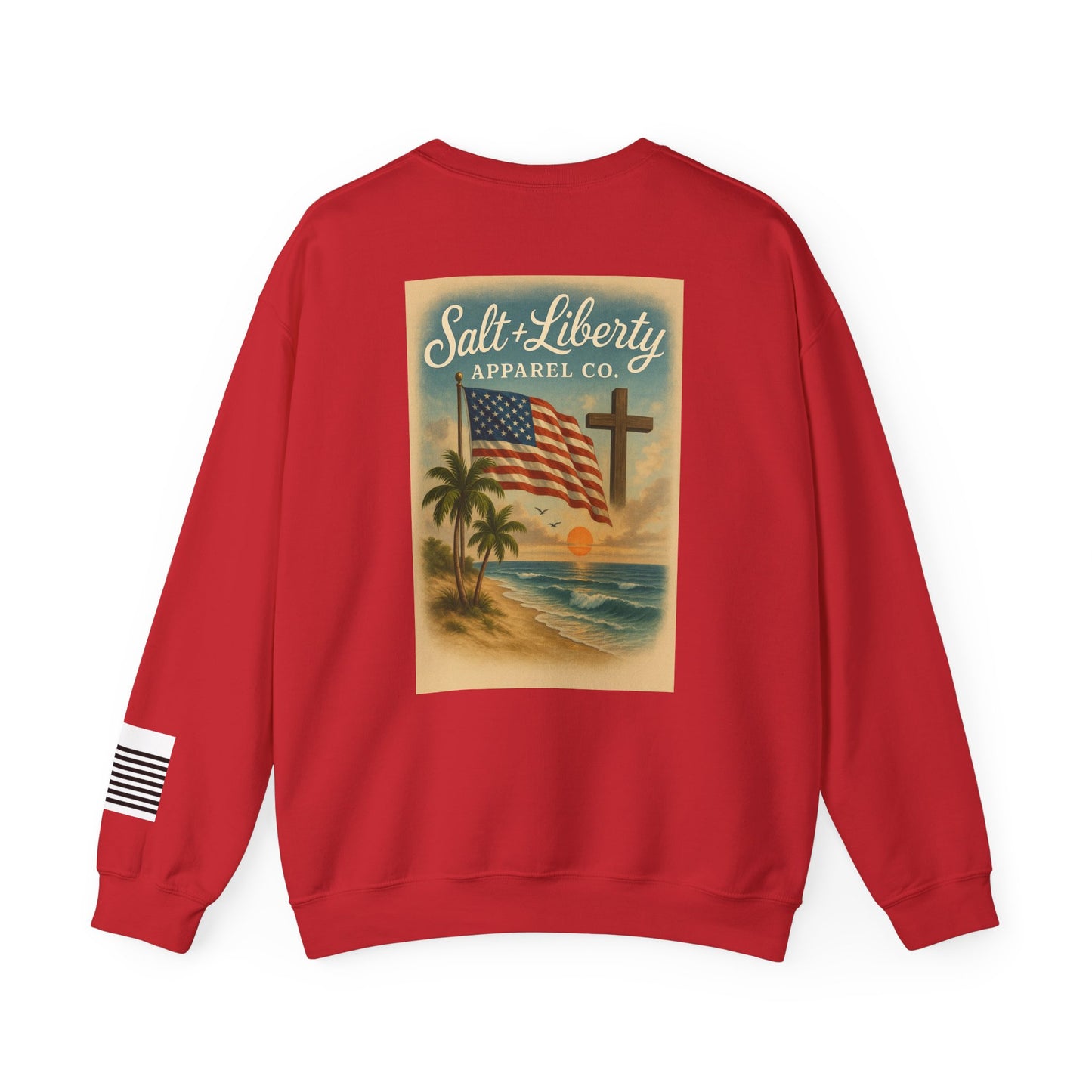 Cozy Unisex Crewneck Sweatshirt with Retro Beach Vibe, Perfect for Casual Outings, Gifts, and Relaxed Days