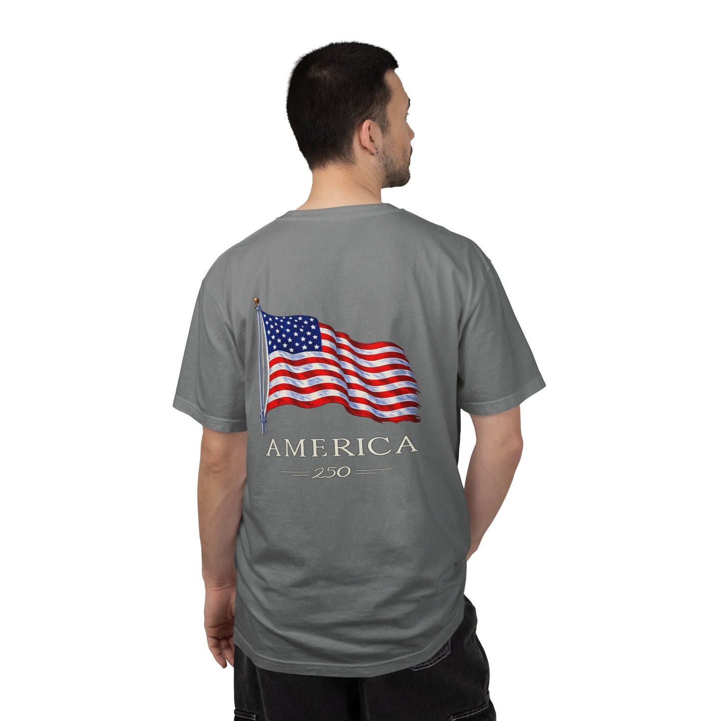 America 250 Flag T-Shirt — Patriotic USA Graphic Tee