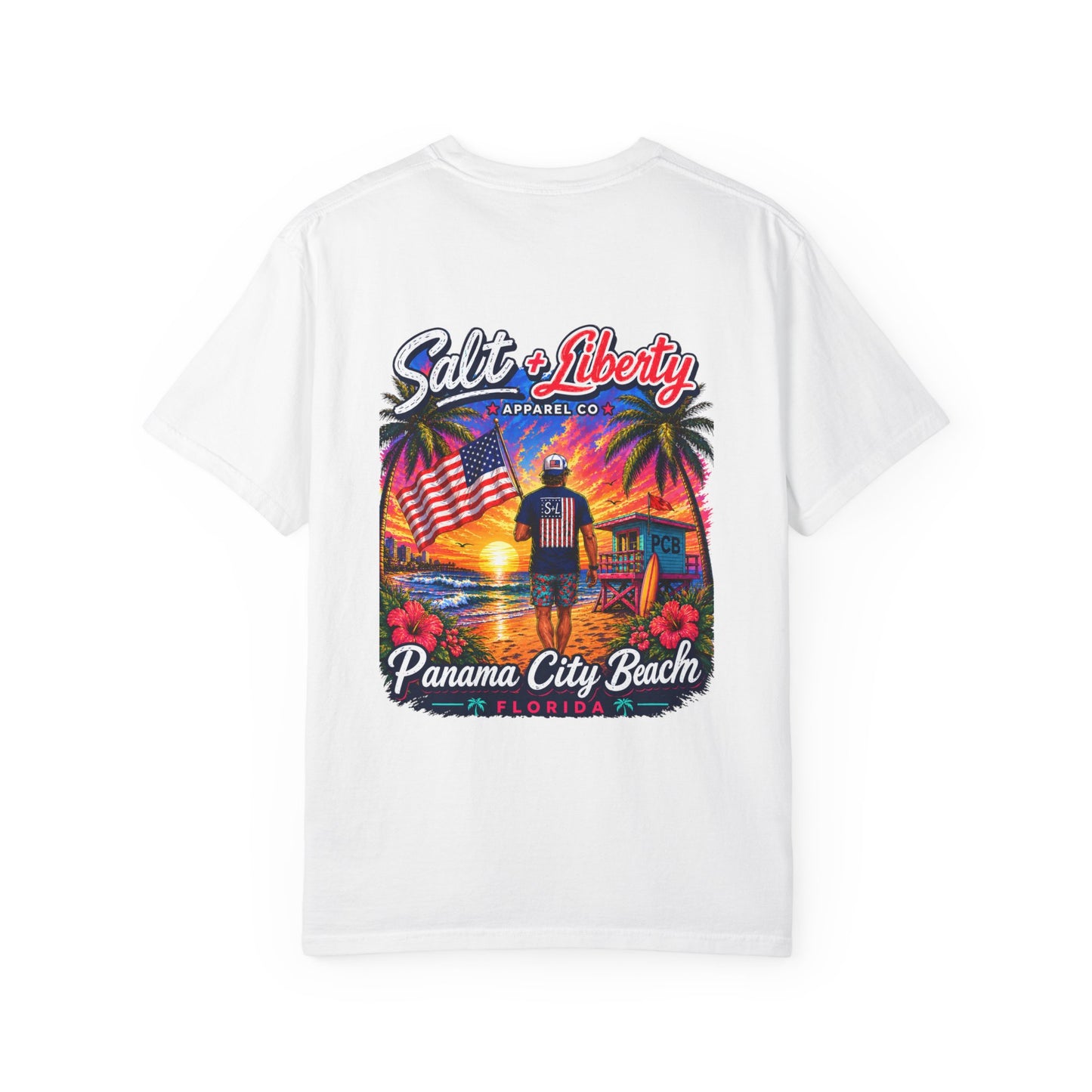 Panama City Beach Graphic T‑Shirt — 'Salt & Liberty' Sunset Beach Vacation Tee