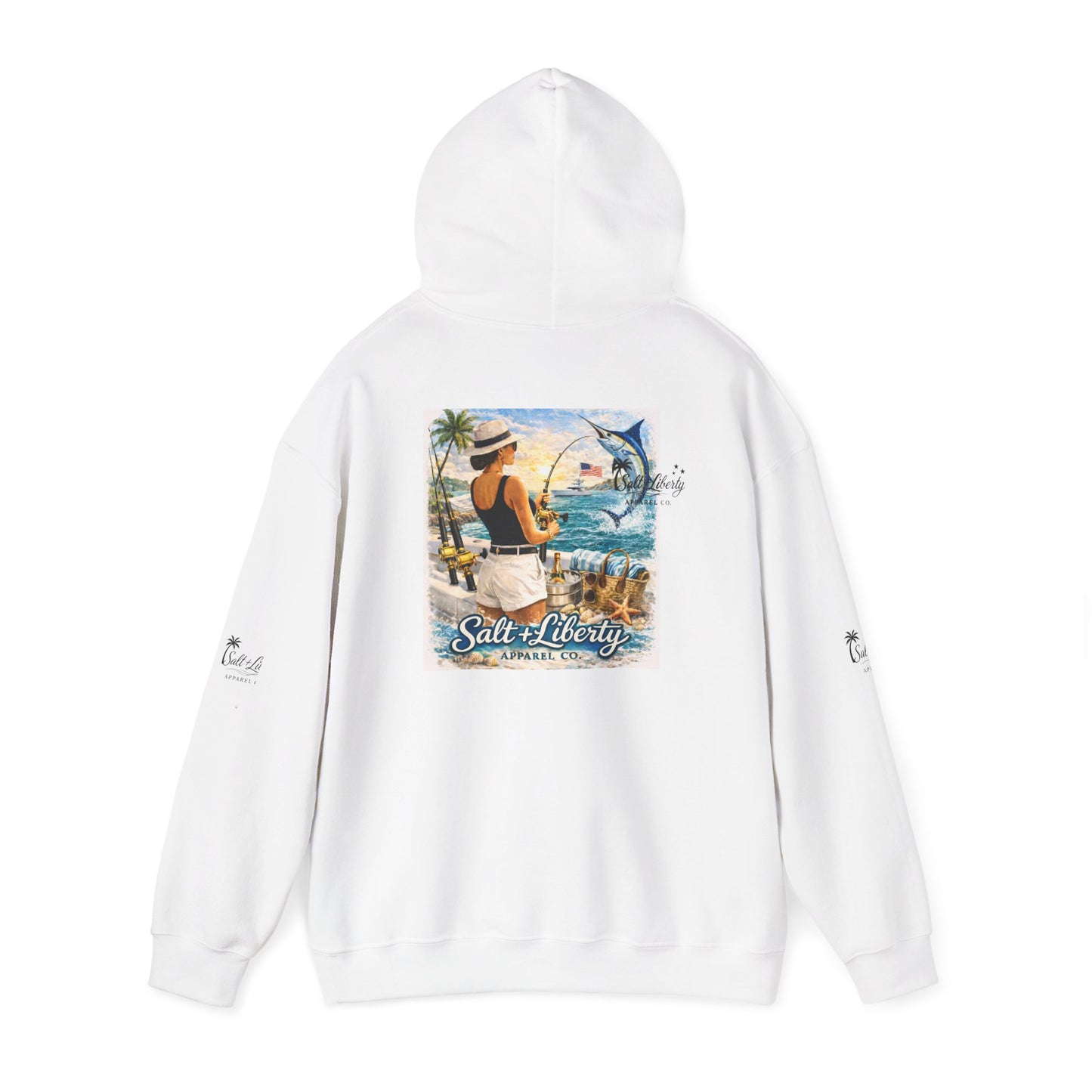 Unisex Hooded Sweatshirt with Coastal Vibe - Perfect for Beach Lovers, Casual Wear, Warm Gifts, Summer Getaways, Weekend Relaxation