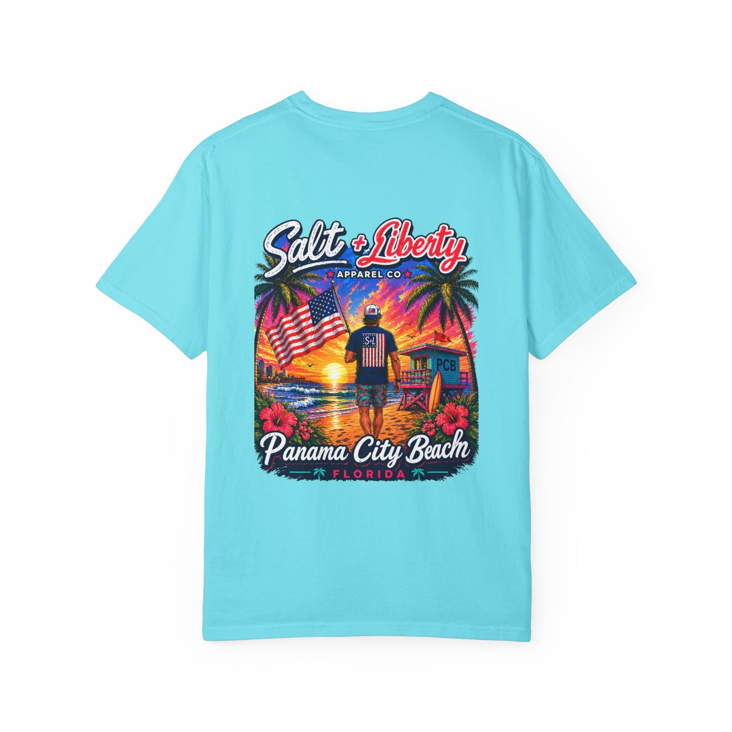 Panama City Beach Graphic T‑Shirt — 'Salt & Liberty' Sunset Beach Vacation Tee