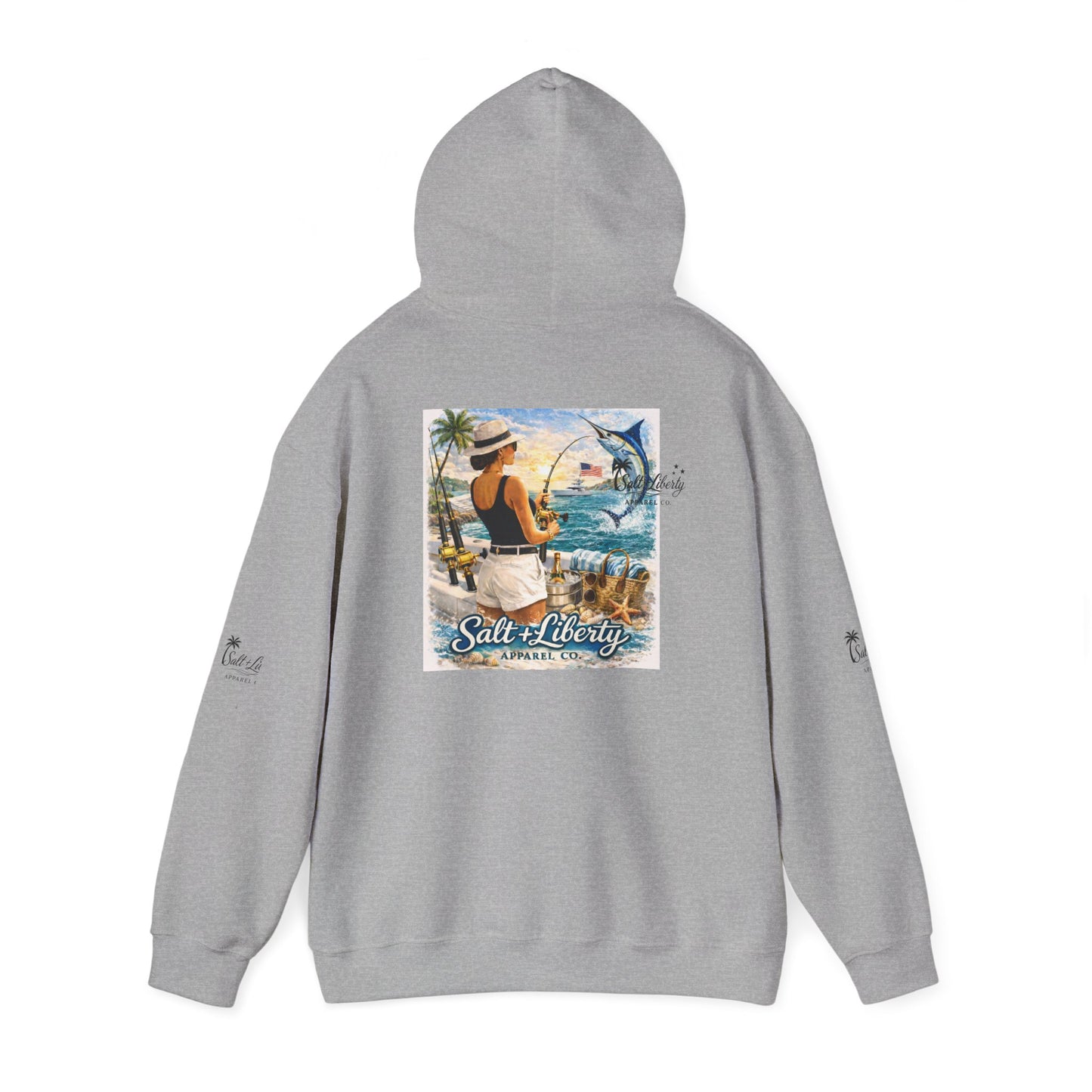 Unisex Hooded Sweatshirt with Coastal Vibe - Perfect for Beach Lovers, Casual Wear, Warm Gifts, Summer Getaways, Weekend Relaxation