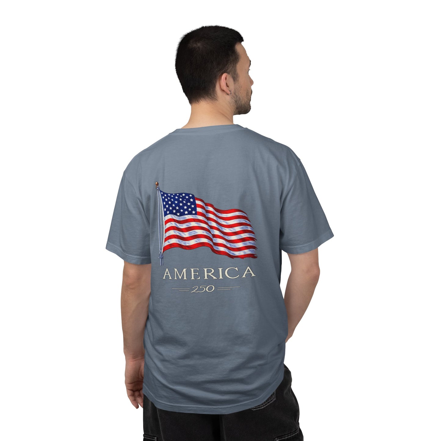 America 250 Flag T-Shirt — Patriotic USA Graphic Tee