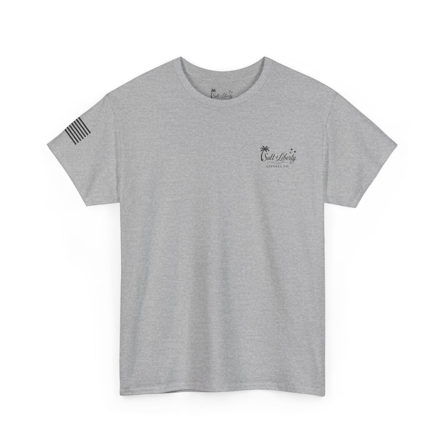 Salt & Liberty T-Shirt — Marlin, American Flag & Cross Graphic Tee