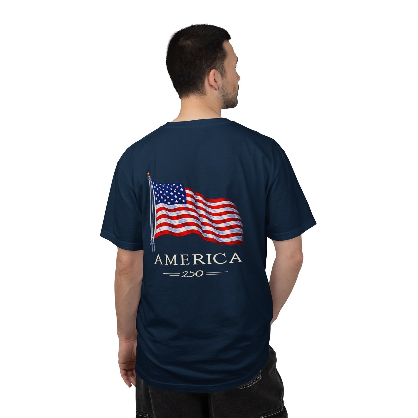 America 250 Flag T-Shirt — Patriotic USA Graphic Tee