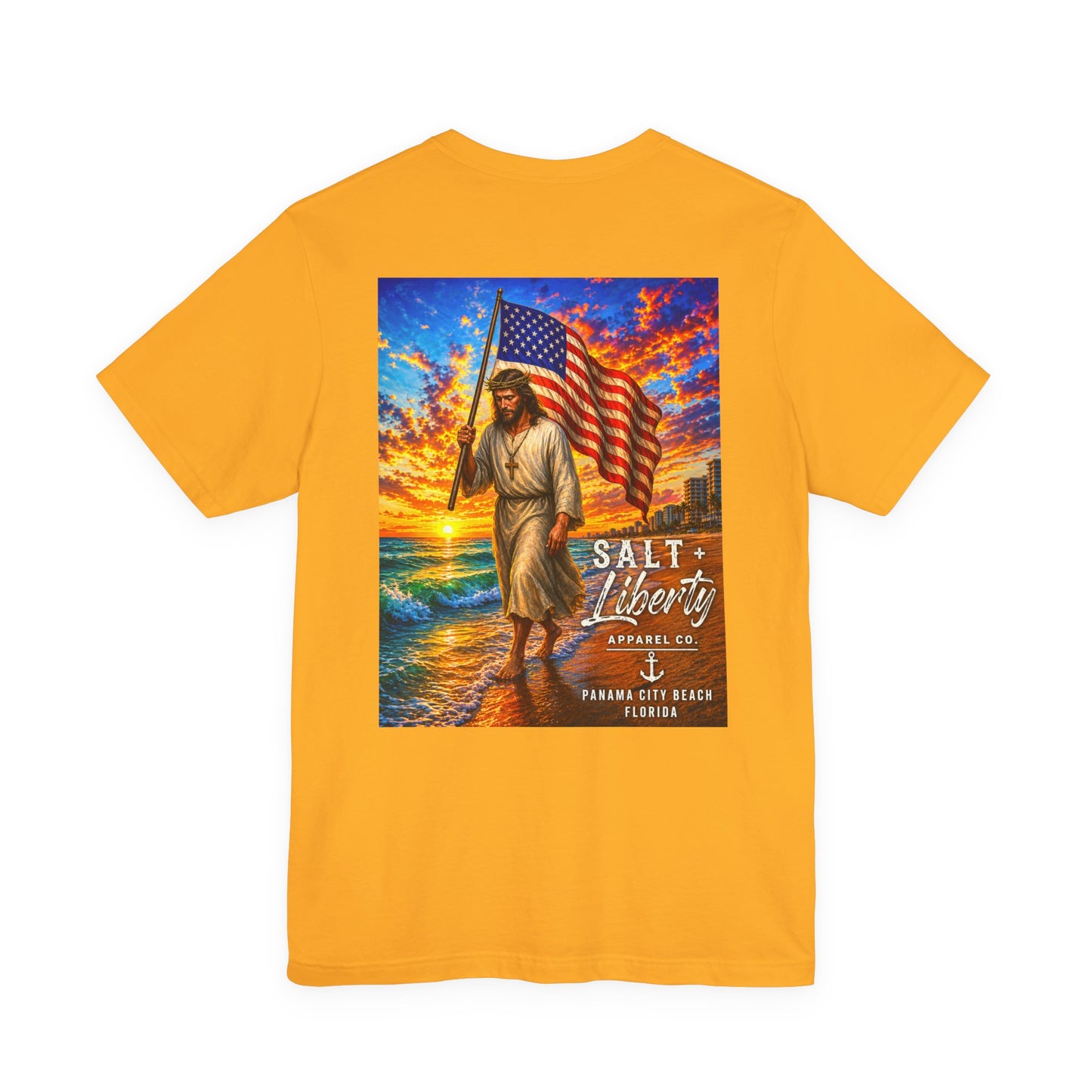 Jesus Carrying American Flag T‑Shirt – Patriotic Christian Graphic Tee