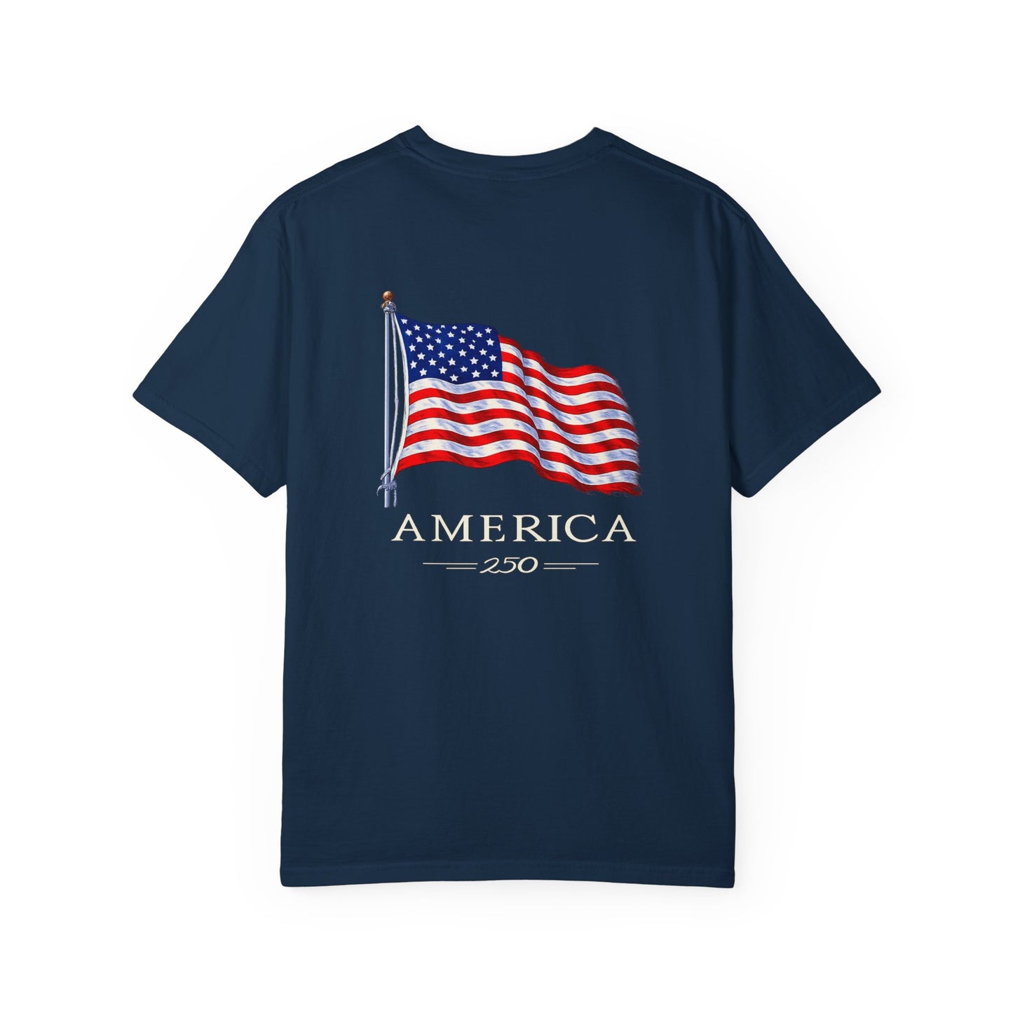America 250 Flag T-Shirt — Patriotic USA Graphic Tee