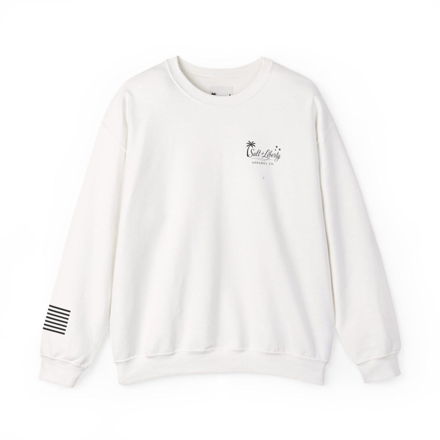 Salt & Liberty Crewneck Sweatshirt - Coastal Vibes, Fishing Enthusiast Gift, Unisex Apparel, Perfect for Summer, Casual Comfort