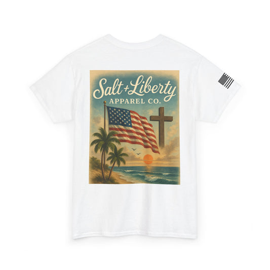 Salt & Liberty Vintage American Flag Beach T‑Shirt
